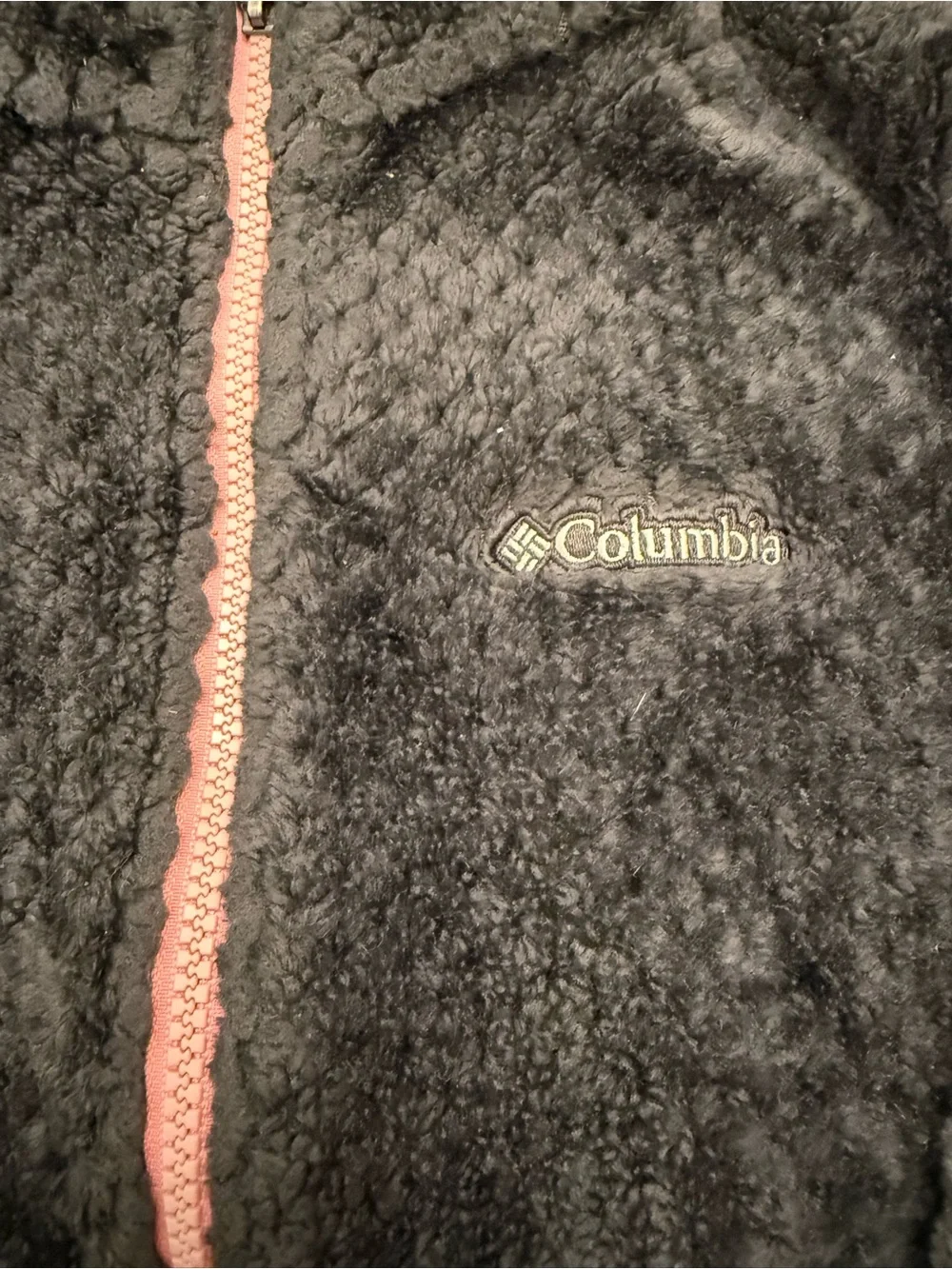 Columbia Kids' gray Fleece Jacket with Pink Trim size medium